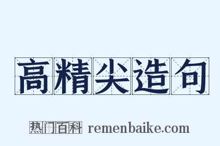 高精尖造句是什么意思的图片